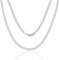 SILBERTALE 925 Sterling Silber Panzerkette Echt Silberkette für Herren Damen 2/3/4mm Breit Dünn Superflache Ohne Anhänger Halskette