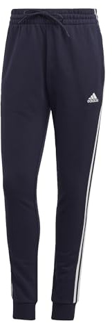 Adidas Damen Essentials 3-Stripes French Terry Cuffed Pants, Legend Ink/White, L