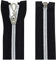 Aerzetix - C64080 - Set di 2 Cerniere Lampo a Spirale N°5 55cm separabile autobloccante - Rete in Nylon Argento - tiretto cursore in Metallo - Colore Nero - merceria