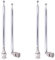 (4 Pack) Antenna Radio BNC con BNC Maschio Presa Connettore Adattatore Telescopico in Acciaio Inox HF VHF UHF BNC Antenna