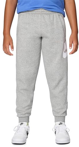 Nike Kid's Club Fleece Joggers, Dark Grey Heather/Base Grey/White, Small