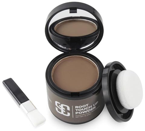 SOVONCARE Ansatzpuder, Haar-Concealer Haarverdichtung für Frauen und Männer, Haaransatz Ausbessern & Kaschiert Sofort Haarausfall,Touch Up Haarpulver für dünnes Haar für Frauen (Braun, 10g)