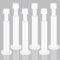 KOLAKO Door Stoppers, 6 Pack White Door Stops for Skirtings, Wall Mounted Long Doorstop Indoors Stainless Steel Door Holder with Rubber Bumper Tip Wall Protector Modern Door Stoppers