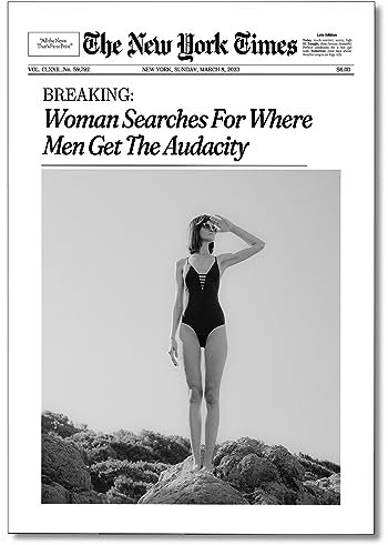 XMQQLL Trendiges Hot Girl-Leinwandkunst, Vintage-Poster für Zimmer, ästhetisch, Retro-Magazin-Schlagzeile, lustige Zitate, Mädchenwohnheim, Barwagen, Wanddekoration, 30,5 x 40,6 cm, ungerahmt