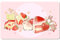 CREATCABIN Pinker Karten-Skin-Aufkleber,Hase,Hase,Debit-Kreditkarten-Skins,Der Erdbeerkuchen Abdeckt,Personalisierende Bankkarten-Schutzaufkleber,Keine Blasen Für EBT-Transportkarte,186x137mm