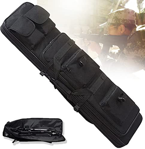 ANSNOW Soft-Rifle-Case Shotgun Gun-Case Gepolsterte Gewehrtasche 33/39/47 In Multifunktions-Langwaffenkoffer, Outdoor-Range-Jagd-Schießen-Schusswaffentransport-Tragetaschen/Schwarz/100 cm
