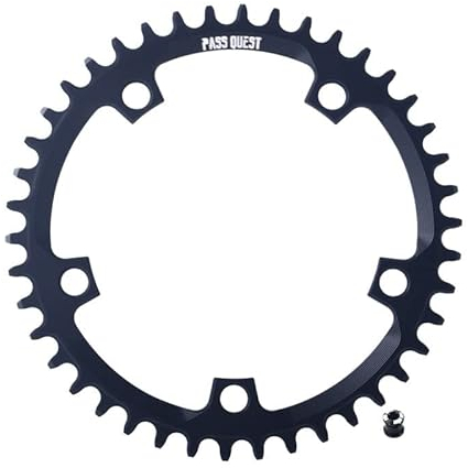 Plato Bicicleta Montaña,Monoplato MTB Plato de bicicleta plegable 130BCD, plato de dientes anchos y estrechos redondos ovalados, plato de bicicleta de carretera 42T 44T 46T 48T 50T 52T, platos de bici