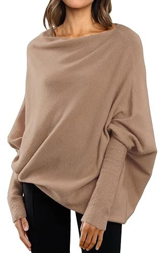 TEPTDirio Women's Burnt Orange Oversized Crew Neck Jumper