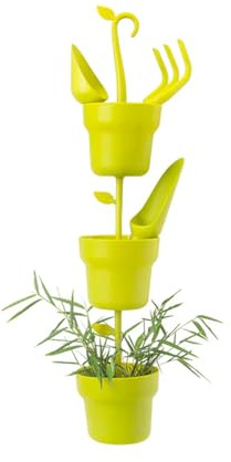 Zendea Tris di Vasi Portapiante Rotondo Vedre Appendibili - Realizzati in Plastica Resistente Sono Ideali per Coltivare Piante, Fiori o Erbe Aromatiche - con Sistema di Drenaggio Integrato