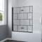 AQUABATOS Badewannenaufsatz ohne bohren Schwarz matt Dekor Kariert 120 x 140 cm Black Style Duschtrennwand für Badewanne Badewannenfaltwand 2 Teilig Duschwand Glas Dusche faltbar 5 mm Echtglas