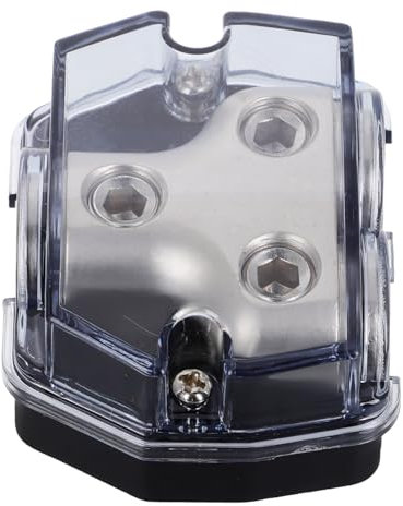 Generic Dual Power Distribution Block for Car Audio 0ga Ground Splitter Circuit Protector Compatible Car Amplifiers and Audio Systems