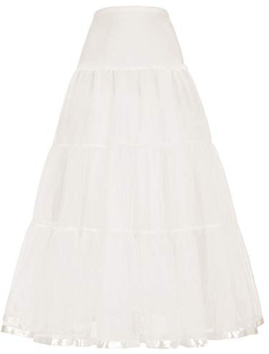 SSDH Jupon Long à Volants Crinoline Vintage Mariage Jupon de mariée pour Robes de mariée sous-Jupe Rockabilly Tutu