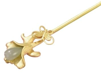 Forcina for capelli, forcina for capelli vintage a forma di farfalla, bacchette cinesi for capelli in argento sterling S925, bastoncini for capelli in giada magnolia ornata for chignon, gioielli etern