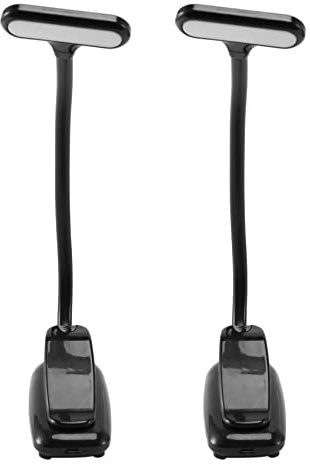 Eioeeklop 2X Luces LED para Libros, Clip En la Luz Recargable, 3 Modos de Iluminacion, 9 Leds, Lampara de Lectura para Proteccion Ocular, hasta 40 Horas de Lectura - para Lectura - Negro