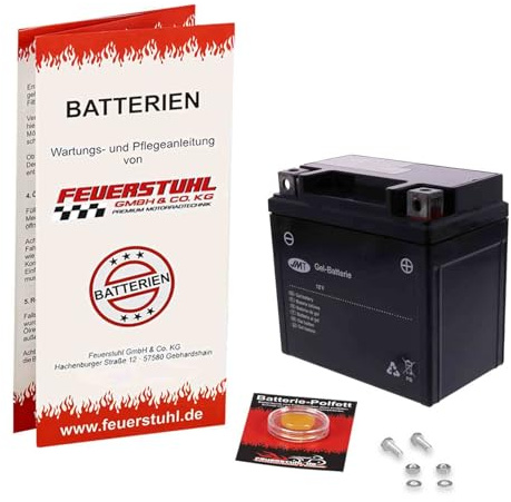 Batterie passend für CPI Hussar 50, 2000-2005, wartungsfrei, einbaufertig | Gel, startklar, auslaufsicher, von JMT, inkl. 7,50€ Batteriepfand