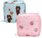 CULEO Protège-slips, Lot de 2 porte-serviettes hygiéniques, jolis porte-serviettes hygiéniques avec fermeture éclair étanches portables pour femmes et filles (bleu, rose)