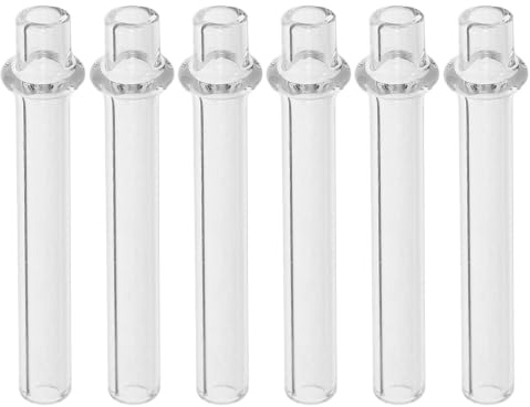Ciieeo Lot De 6 Porte-Mèches en Verre pour Lampes À Huile Accessoires De Remplacement Stables pour Usage Domestique Et Laboratoire