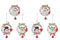 Louttary 6 Stück Weihnachtsglocken zum Aufhängen, Holzring zum Aufhängen, Christbaumschmuck Aus, Weihnachtsbaumschmuck, Anhänger, Girlande, Schleife, Glocken, Holzring zum Aufhängen, 11,9 cm