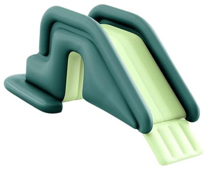 KiBcsLic Scivolo per Piscina per Bambini con Pompa a Pedale E Design Resistente, Verde