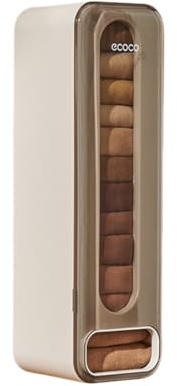 MEIJMJIA - Caja de Almacenamiento de Ropa Interior, Blanco | Color Crecaja de almacenamiento montada en la pared calcetines de Bolsas de basura organizadorma