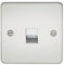 Knightsbridge FP7400PC FP7400 FPAV7400PC Flat Plate Telephone Extension Socket-Polished Chrome, 230 V