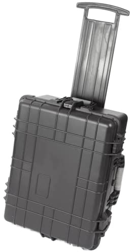 PIXAPRO Tough Rolling Case Shockproof & Waterproof Hard Case with Foam Interior for Photography Accessories Heavy-Duty Equipment Case 515 x 390 x 200 mm Internal Use 2 Locks