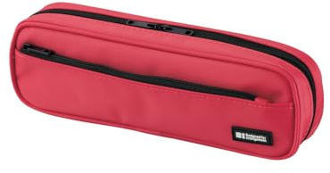 LIHITLAB Large Capacity Zipper Long Pencil Case For School Office College, Big Capacity Pencil Bag Holder Adults Teen Boys Girls, Travel Cosmetics Storage, Coral (A7552-103)