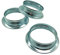 3x E27 Schraubring Chrom für Lampenfassung Ring Ø 39mm Innenloch für Lampen-Schirm oder Glas-Elemente
