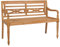 vidaXL Teak Gartenbank 2-Sitzer Bank Parkbank Sitzbank Holzbank Gartenmöbel