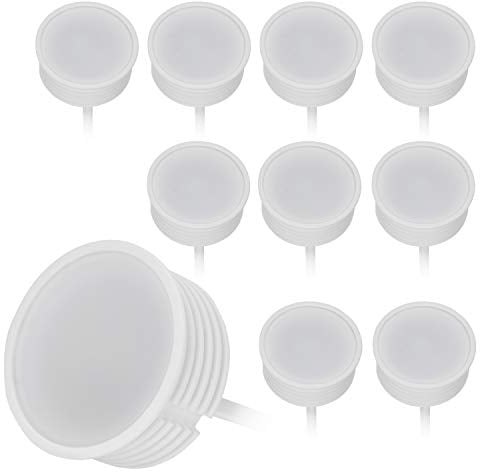 HCFEI 10x LED Modul flach Dimmbar 230V 5W für Einbaustrahler MR16 Kaltweiß 6000K Ersatz GU10 Ø 50mm Einbauramen Leuchtmittel
