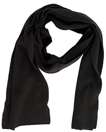 FosterNatur, Damen/Herren Schal glatt, 100% Wolle extrafein (Schwarz)