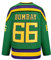 Bombay # 66 Mighty Ducks Vintage Hockey Trikots Filmhockey Trikot S-XXXL,M