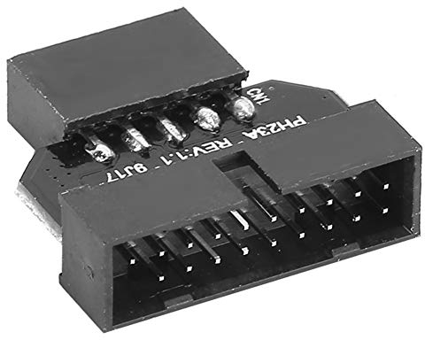 VBESTLIFE Adattatore convertitore, Leggero, Nero, Pratico Adattatore per Scheda Madre PH23A da USB3.0 a USB 2.0(PH23A)