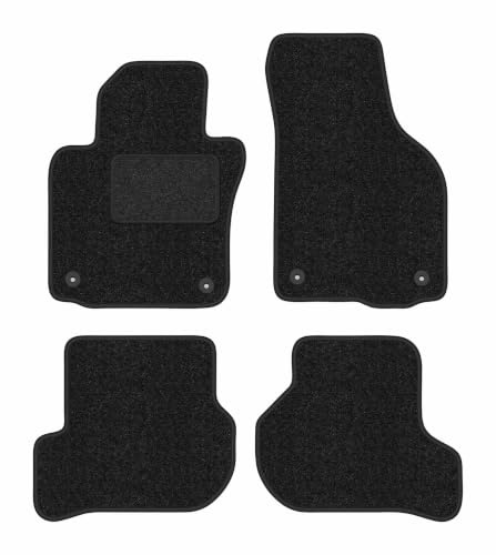 Velours-Fußmatten passend für Skoda Octavia II 2004-2013, Anthrazit, ANTHRA | passend für Kombi/Liftback; Velours-Teppich (Polypropylen), ca. 6,5 mm