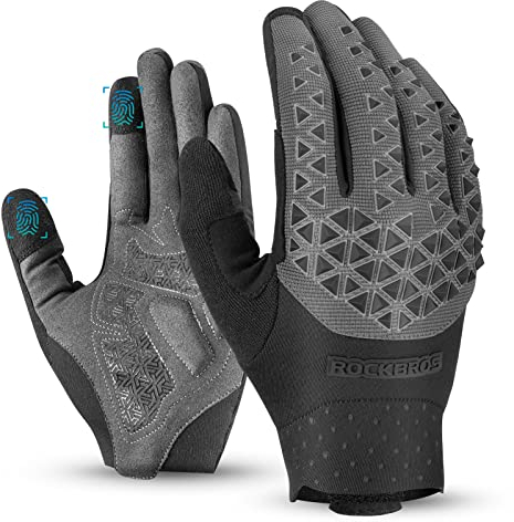 ROCKBROS Fahrradhandschuhe Radsport Handschuhe Herren rutschfest Touchscreen Winterhandschuhe Laufhandschuhe
