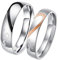 Lieson Partnerringe Verlobung Ring Damen Herren Edelstahl, Eheringe Herz Silber Damen Größe 62 (19.7) & Herren Größe 52 (16.6)