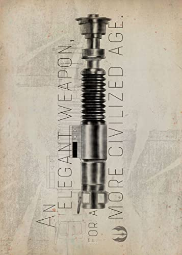 Displate Offiziell Star Wars MetallPoster Magnetische Befestigung Inklusive Lizenziert Bilder Hochwertiges Poster Star Wars Lightsabers - Elegant weapon Poster 45 cm x 32 cm