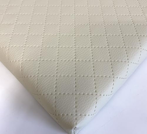 Pflegeleichtes Sitzkissen Stuhlkissen Bankkissen 40x40cm Kunstlederbezug in Gastroqualität (beige Stepp-Optik)