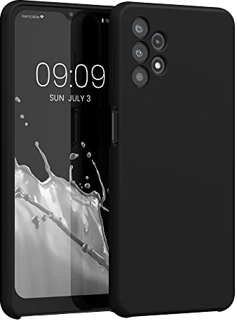 kwmobile Hülle kompatibel mit Samsung Galaxy A32 5G Hülle - Silikon Handy Case - Handyhülle weiche Oberfläche - kabelloses Laden - Schwarz