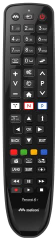 Meliconi Gumbody Personal 6+ Télécommande TV Telefunken remplace la télécommande d'origine déjà préprogrammée Corps en Caoutchouc Antichoc.