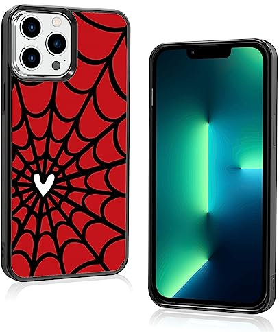 Cool Anime Phone Case for iPhone 13 Pro Max Trendy Spider Webs Pattern Design Phone Case