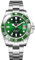 CADISEN Herren Automatikuhr Mechanische Uhr GMT Edelstahlband Wasserdicht Casual Uhren für Männer, 8216 Grün, Japanisch