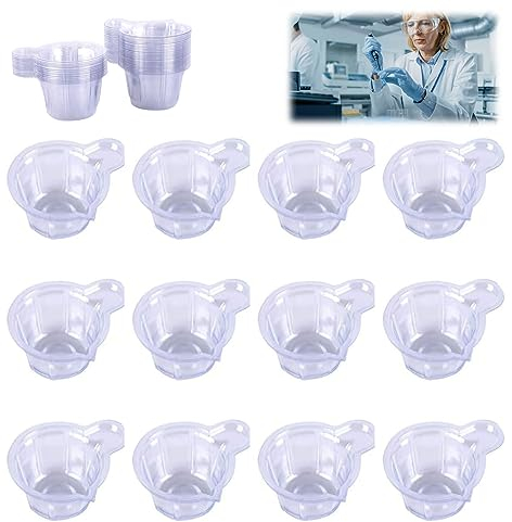 Vasos de Mezcla Epoxi de Plástico Transparente para,Vasos Medidores de Plástico,Una Vez Tazas Medidoras,Tazas de Pigmento,Taza de Resina Epoxi,Plástico Graduadas Vaso de Plástico,40ml,100pcs