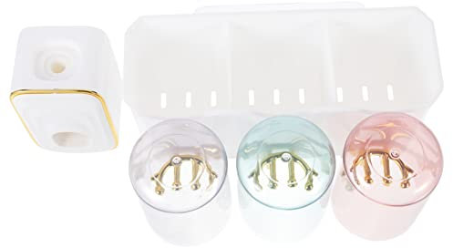 Alipis 2 Sets Dekor Automatische Zahnpasta Wandkosmetik Und Halterung Wandmontage Mit Kostenlosem Tassenregal Organizer Zahnbürste Menschen Mundwasser Montierter Spender Für