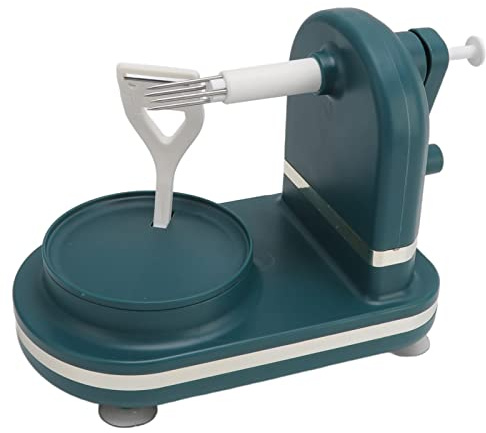 Apfelschäler 3-in-1,Edel hl-Apfelschäler Mit Handkurbel, Multifunktions-Obstschäler, Gemüseschäler, Sicher, Schnell Und Einfach Schälen für Äpfel, Birnen und Kartoffeln (Dunkelgrün)