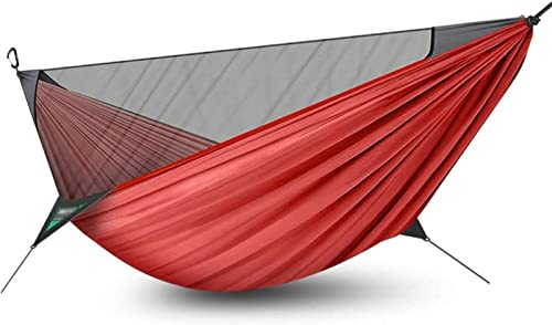 Hängematten-Stuhl-Schaukelsitz, Doppel-Hängematte, Einzel-Doppel-Außen-tragbare Hängematten-Schaukel, Netzabdeckung, Zelt, Camping, Innen- und Außen-Hängesessel, Schaukel, 110,2 x 55,1 Zoll,
