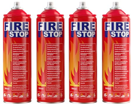 AmzBoom Fire Extinguisher 4-Pack with Mount Brackets,Portable for Home, Kitchen, Car, Boat,BBQ -Multi-Purpose Fire Protection