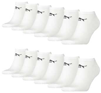 PUMA Unisex Sneaker Socken knöchelhoch für Damen Herren 12er Pack