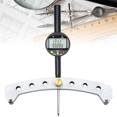 Electronic Inside and Outside Radius Gage, High Accuracy Digital Radius Gauge with 200mm Measuring Jaw, Radius Measurement Tool