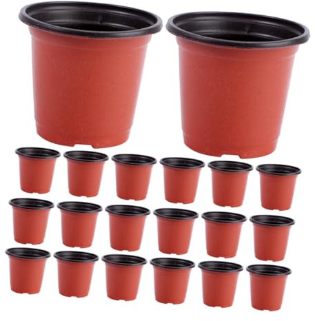 BESPORTBLE 120 Pièces Pot De Semis Pot De Fleur De Pépinière Pots De Culture De Plantes Pot De Repiquage Pots De Semis De Fleurs Pots De Repiquage Pot à Effet De Pot De Tomates PP Rouge